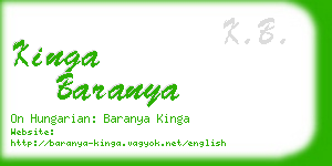 kinga baranya business card